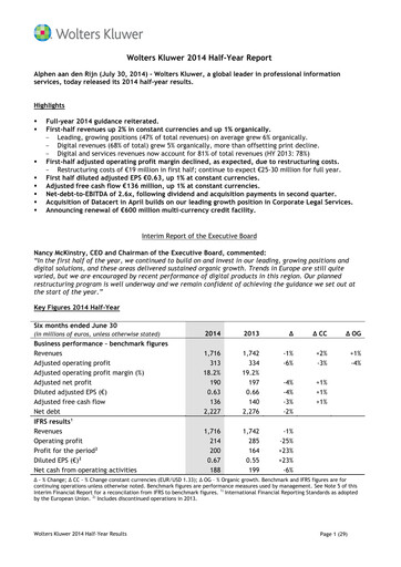Thumbnail Wolters Kluwer Financial Statement 2014-h1