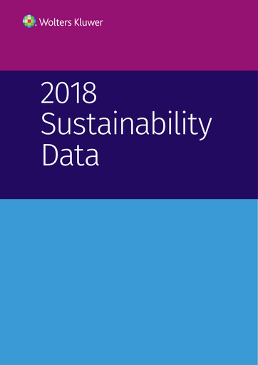 Thumbnail Wolters Kluwer Sustainability Report 2018