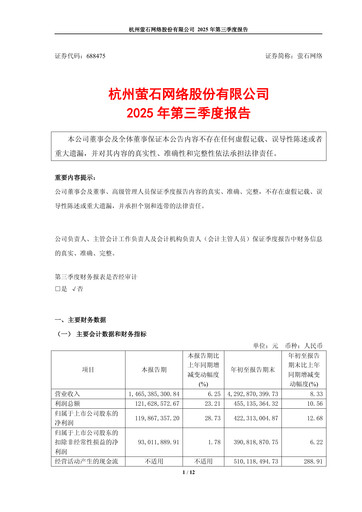 Thumbnail Hangzhou EZVIZ Network Quarterly Report 2025-q3