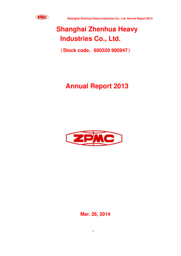 Thumbnail ZPMC (Shanghai Zhenhua Heavy Industries) Annual Report 2013
