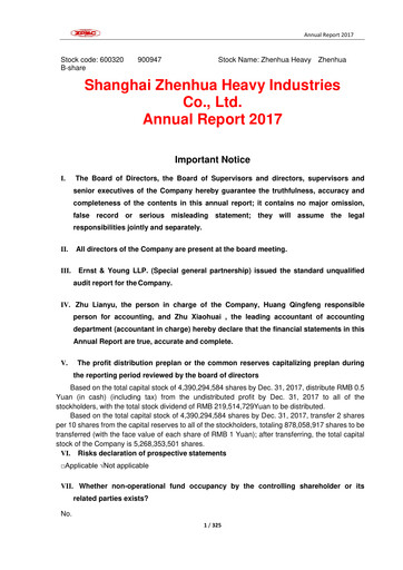 Thumbnail ZPMC (Shanghai Zhenhua Heavy Industries) Annual Report 2017