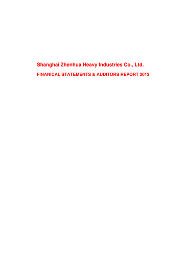 Thumbnail ZPMC (Shanghai Zhenhua Heavy Industries) Financial Statement 2013