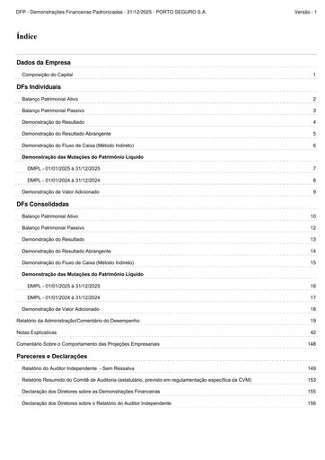 Thumbnail Porto Seguro Financial Statement 2025