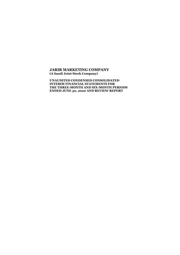 Thumbnail Jarir Quarterly Report 2020-q2