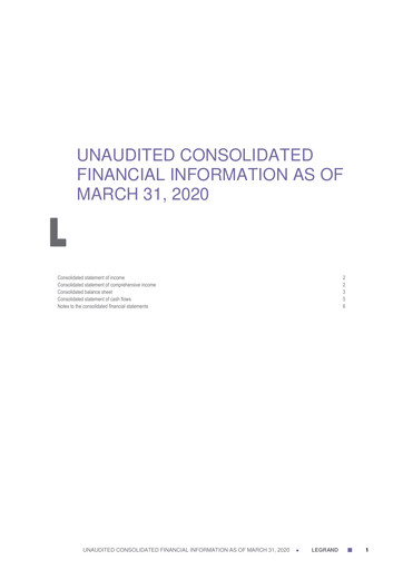 Miniature Legrand Rapport trimestriel 2020-q1