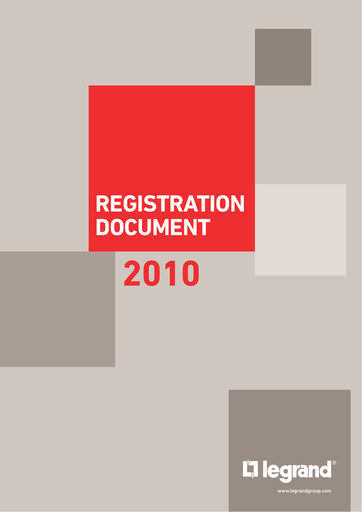 Thumbnail Legrand Universal Registration Document 2010