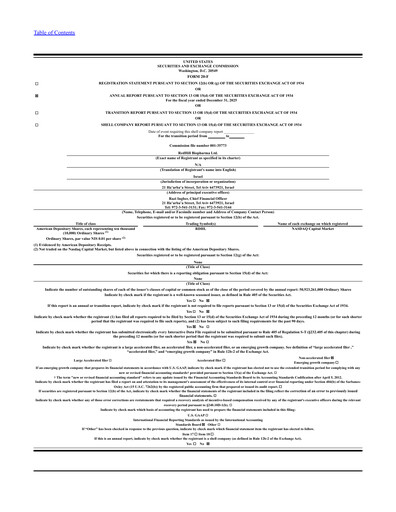 Thumbnail Redhill Biopharma Annual Report 2025