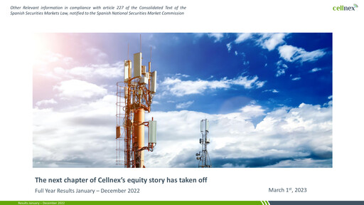 Thumbnail Cellnex Telecom
 Financial Report 2022