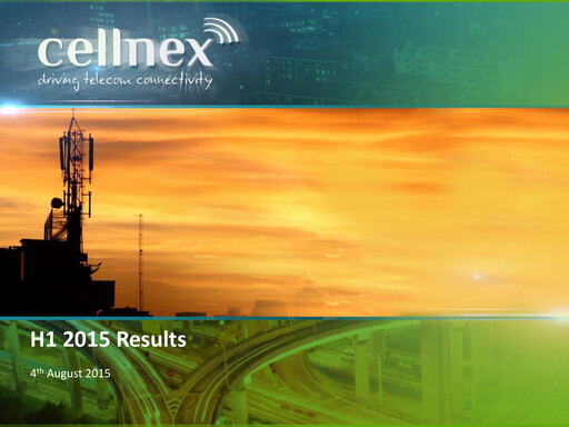 Thumbnail Cellnex Telecom
 Half-year Report 2015-h1