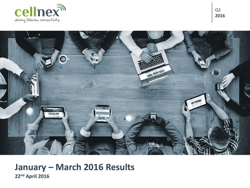 Thumbnail Cellnex Telecom
 Quarterly Report 2016-q1