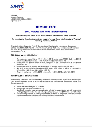 Thumbnail SMIC Quarterly Report 2016-q3