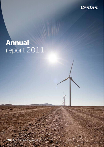 Thumbnail Vestas Wind Systems Annual Report 2011
