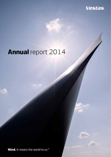 Thumbnail Vestas Wind Systems Annual Report 2014