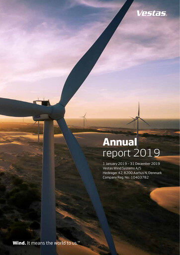 Thumbnail Vestas Wind Systems Annual Report 2019