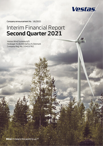 Thumbnail Vestas Wind Systems Financial Report 2021-h1