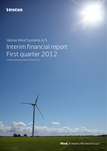 Thumbnail Vestas Wind Systems Quarterly Report 2012-q1