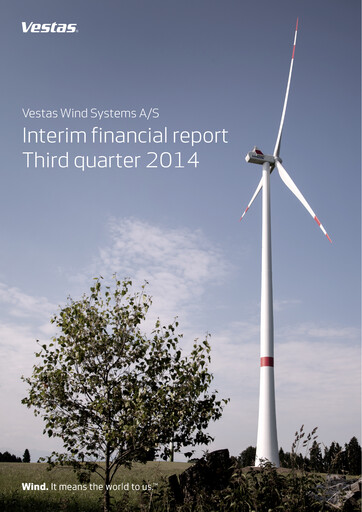 Thumbnail Vestas Wind Systems Quarterly Report 2014-q3