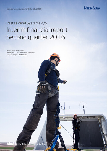 Thumbnail Vestas Wind Systems Quarterly Report 2016-q2