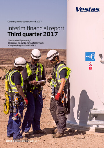 Thumbnail Vestas Wind Systems Quarterly Report 2017-q3