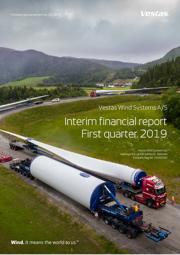 Thumbnail Vestas Wind Systems Quarterly Report 2019-q1
