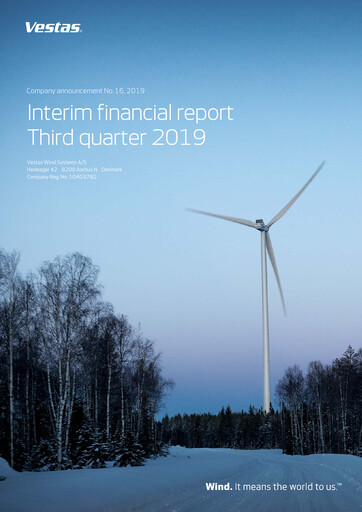 Thumbnail Vestas Wind Systems Quarterly Report 2019-q3