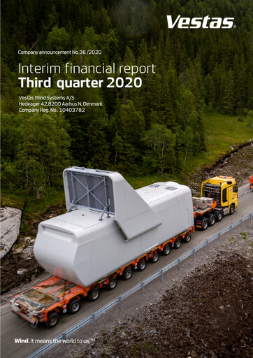 Thumbnail Vestas Wind Systems Quarterly Report 2020-q3