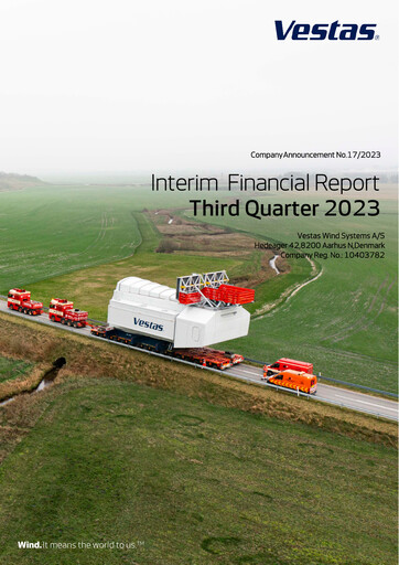 Thumbnail Vestas Wind Systems Quarterly Report 2023-q3