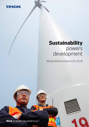 Vorschaubild Vestas Wind Systems Nachhaltigkeitsbericht 2018