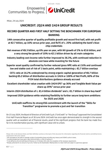 Thumbnail UniCredit Half-year Report 2024-h1