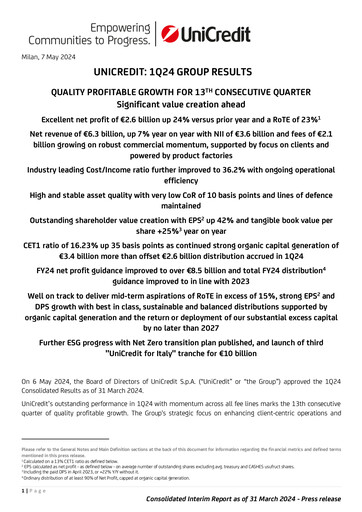 Thumbnail UniCredit Quarterly Report 2024-q1