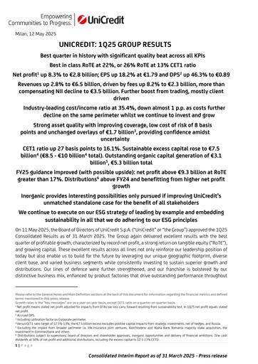 Thumbnail UniCredit Quarterly Report 2025-q1