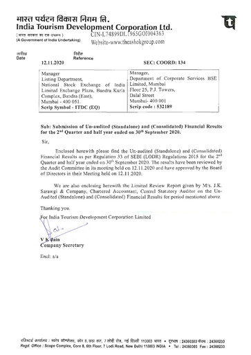 Vorschaubild India Tourism Development Corp Quartalsbericht 2020-q2