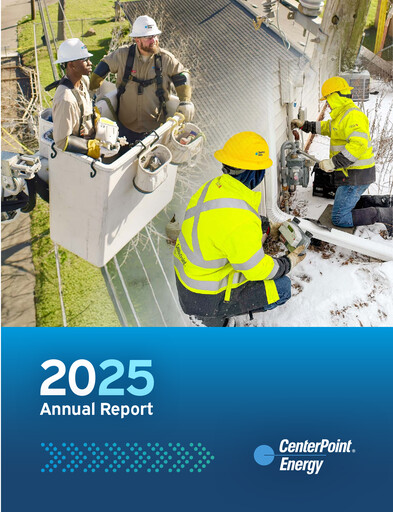 Thumbnail CenterPoint Energy
 Annual Report 2025