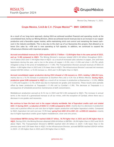 Thumbnail Grupo México
 Quarterly Report 2024-q4