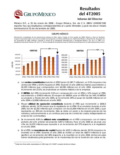 Thumbnail Grupo México
 Quarterly Report 2005-q4