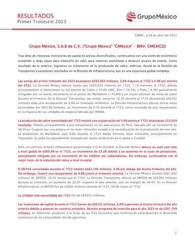 Thumbnail Grupo México
 Quarterly Report 2023-q1