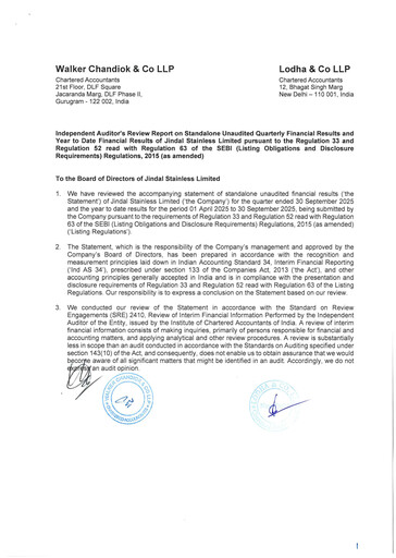 Thumbnail Jindal Stainless Quarterly Report 2025-q2