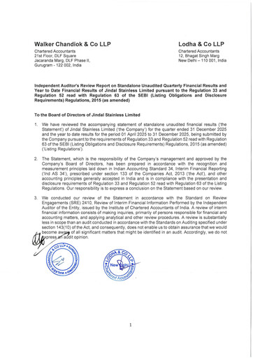 Thumbnail Jindal Stainless Quarterly Report 2025-q4