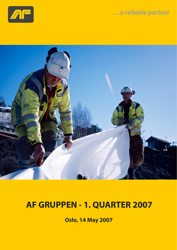 Thumbnail AF Gruppen Quarterly Report 2007-q1
