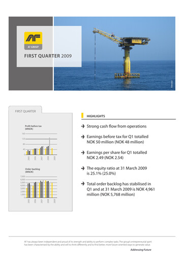 Thumbnail AF Gruppen Quarterly Report 2009-q1