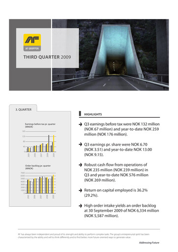 Thumbnail AF Gruppen Quarterly Report 2009-q3