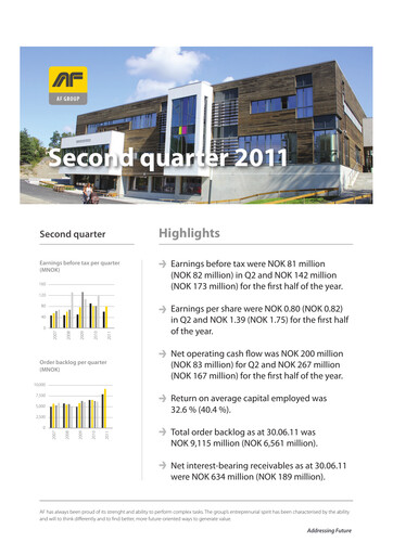Thumbnail AF Gruppen Quarterly Report 2011-q2