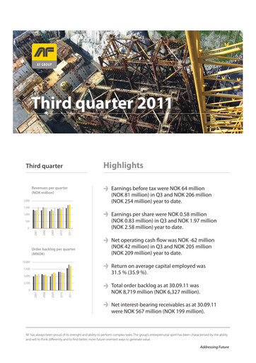Thumbnail AF Gruppen Quarterly Report 2011-q3