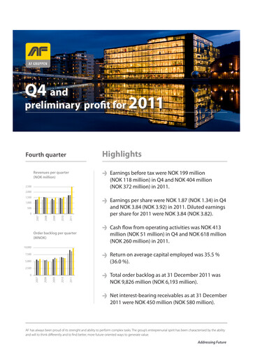 Thumbnail AF Gruppen Quarterly Report 2011-q4