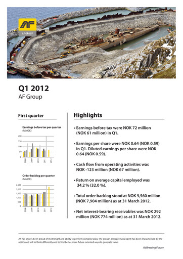 Thumbnail AF Gruppen Quarterly Report 2012-q1