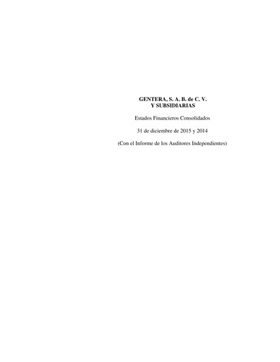 Thumbnail Gentera, S.A.B. de C.V. Financial Statement 2015