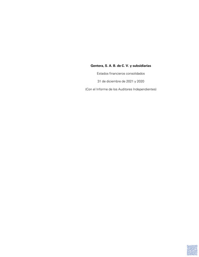 Thumbnail Gentera, S.A.B. de C.V. Financial Statement 2021