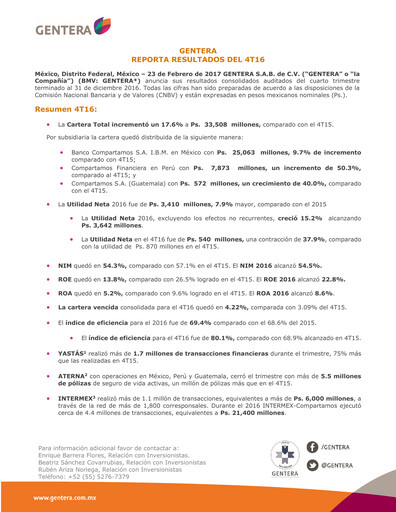 Thumbnail Gentera, S.A.B. de C.V. Quarterly Report 2016-q4