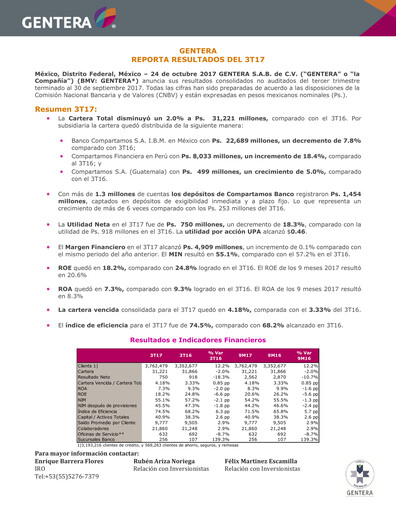 Thumbnail Gentera, S.A.B. de C.V. Quarterly Report 2017-q3
