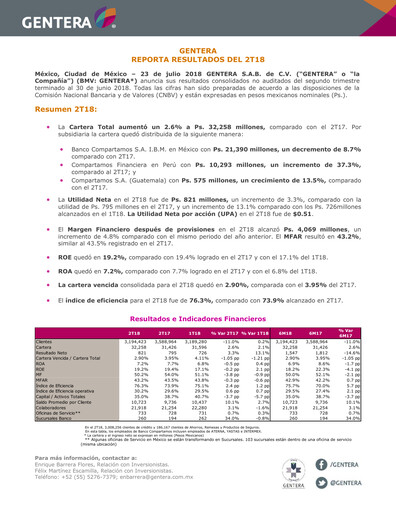 Thumbnail Gentera, S.A.B. de C.V. Quarterly Report 2018-q2